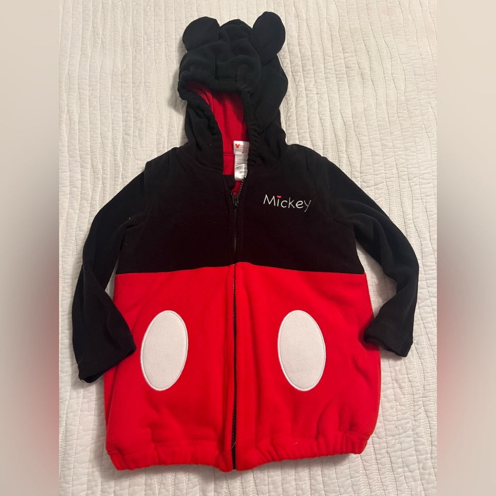 Disney Red and Black Fleece Toddler Hoodie